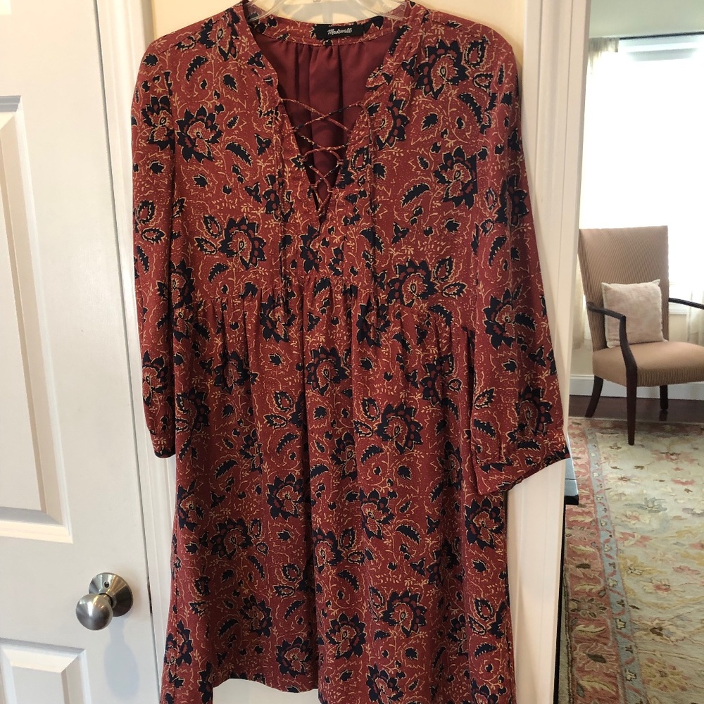Madewell Silk Floral Dress